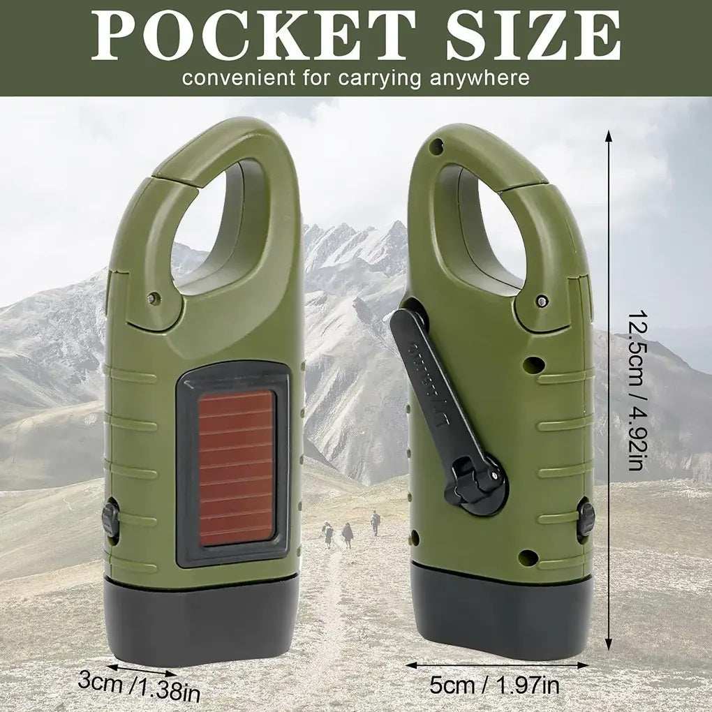Hand Crank Solar Powered Flashlight